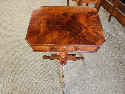 19th century mahogany work table