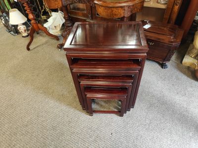 Nest of four chinese tables