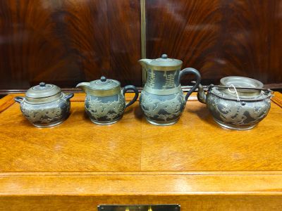 Four piece chinese tea set