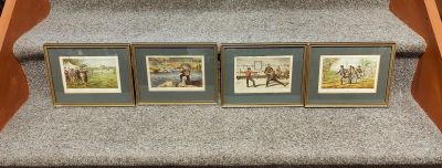 Set of four 19th century sporting engravings
