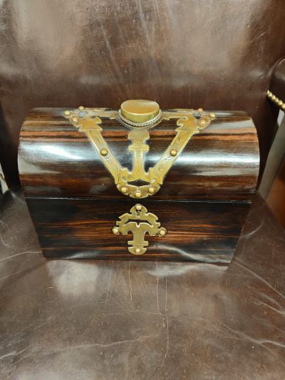 Victorian coromandel wooden stationery box