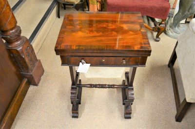 19th century mahogany work table