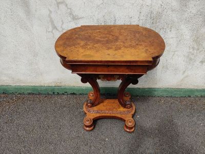 Victorian walnut work table