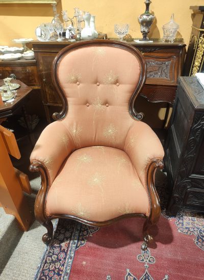 Victorian mahogany armchair