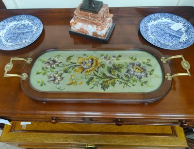 Victorian beadwork tray