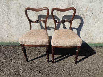Pair of rosewood victorian chairs