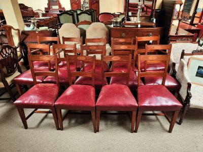 Set of fourteen Sheraton design chairs (twelve chairs & two carvers