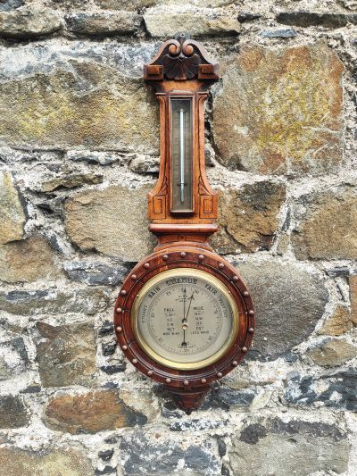 Victorian oak cased barometer