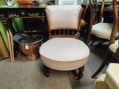 Victorian mahogany low chair