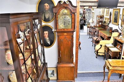 19th century oak cased grandfather clock