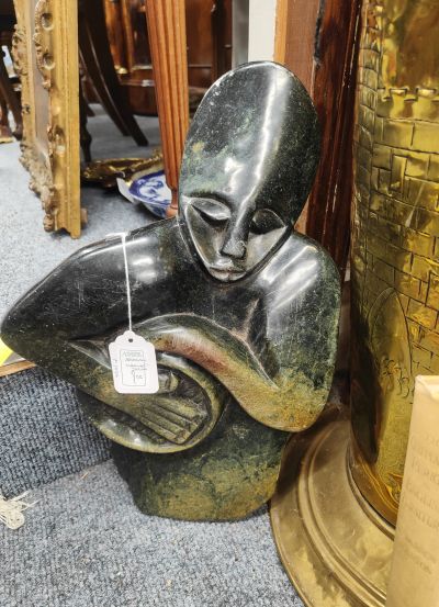 African carved stone figure