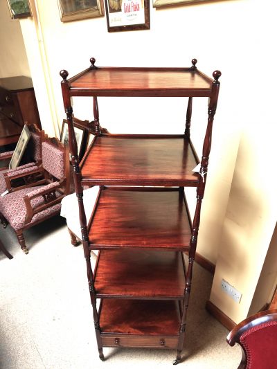 19th century mahogany wot-not
