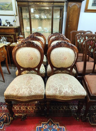 Set of six victorian mahogany chairs