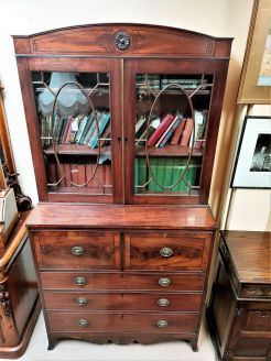 Georgian mahogany secretaire/bookcase