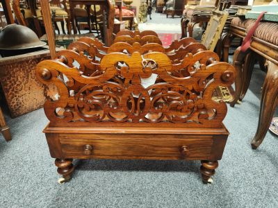 Victorian walnut canterbury