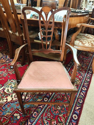 Edwardian mahogany low chair