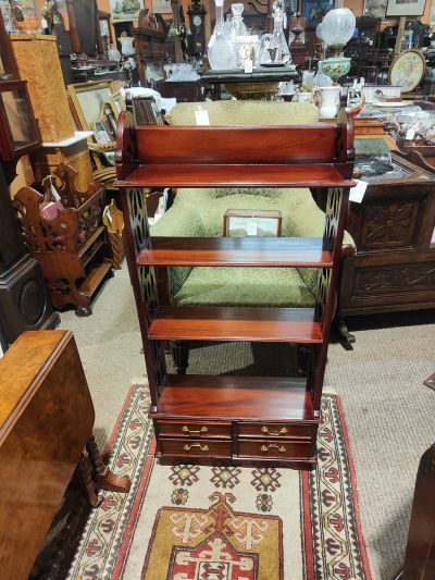 Mahogany bookshelves
