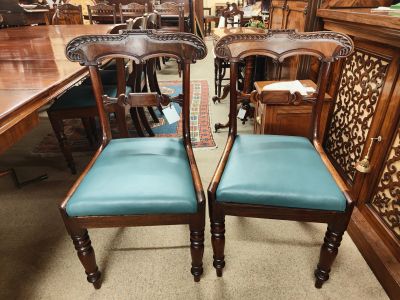 Set of ten william 4th mahogany chairs
