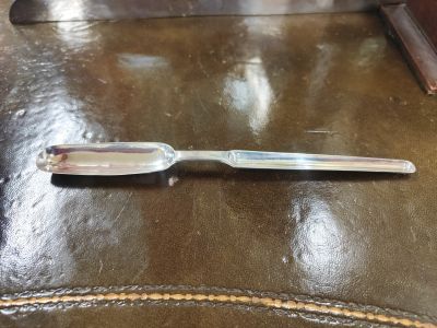 18th century irish silver marrow scoop