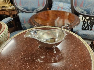 Irish silver sauce boat