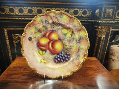 Hand painted porcelain plate by royal worcester artist