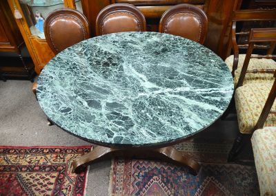 19th century rosewood marble top table