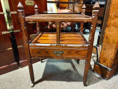 Victorian oak canterbury