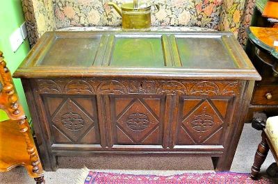 18th century oak cased coffer 