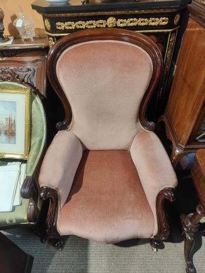 Victorian mahogany armchair