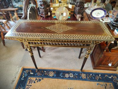 Chinese side table with painted inlay