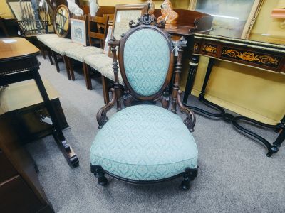 Victorian mahogany low chair