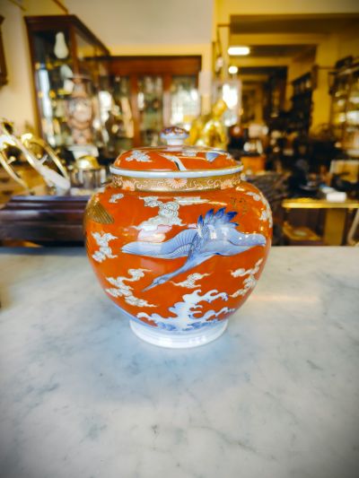 Japanese jar with cover
