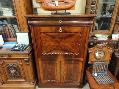 19th century mahogany desk / cabinet