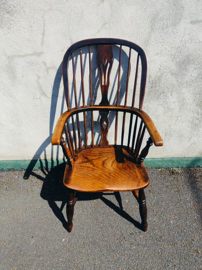 19th century oak windsor armchair