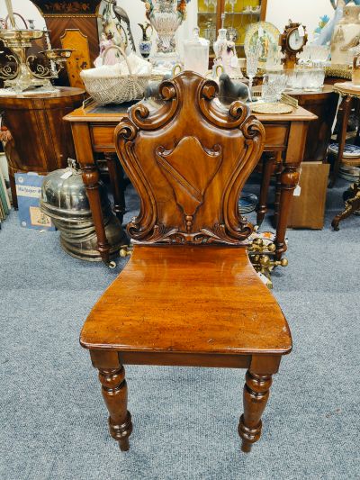 Mahogany hall chair