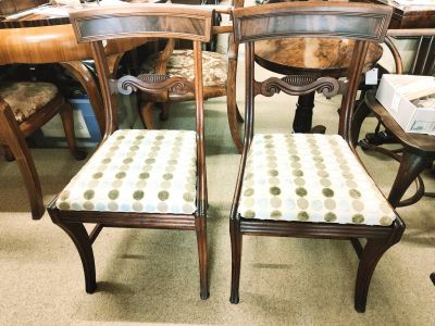 Pair of mahogany chairs