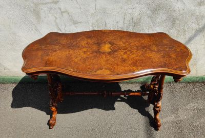 Victorian burr walnut side table