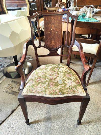 Edwardian mahogany armchair