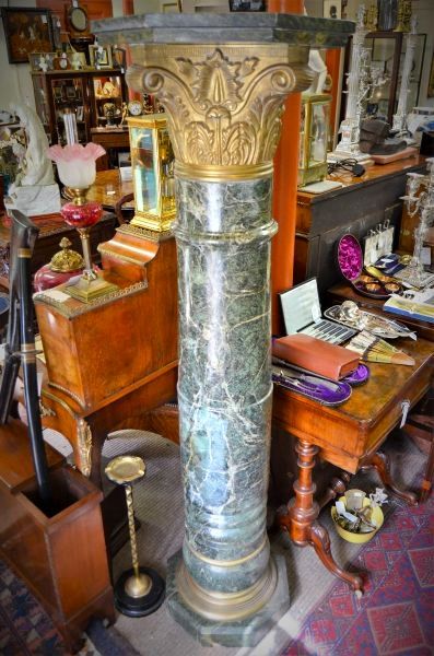 A large pair of marble pillars