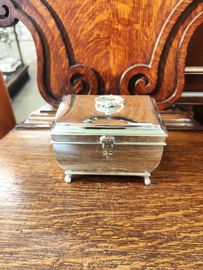 Silver london tea caddy