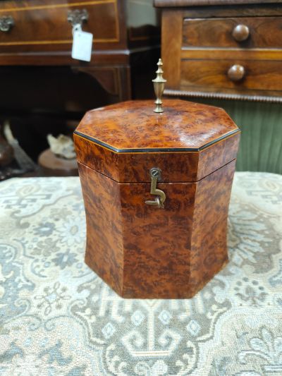 Walnut tea caddy