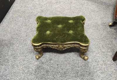 Victorian brass foot stool 