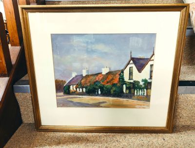 D. bond walker framed oil painting  (ulster artist)