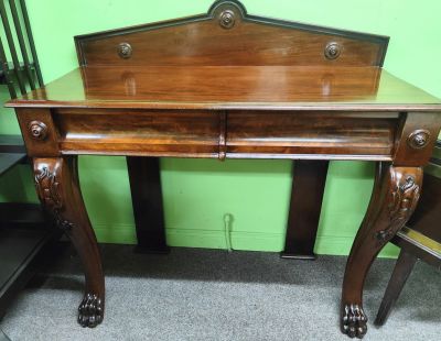 Victorian mahogany side table with two drawers