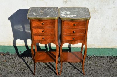 Pair of french marble pedestals