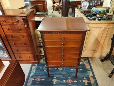 Edwardian mahogany music cabinet