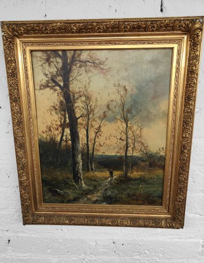 Oil painting signed F. bon heur