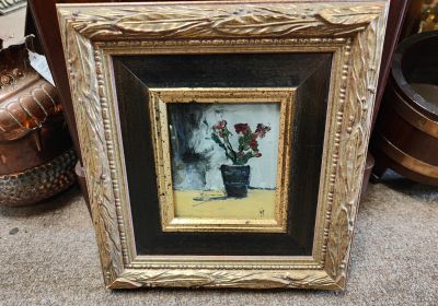 Gilt framed still life oil