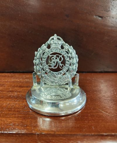 Royal engineer silver menu holder 