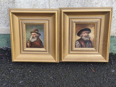 Gilt framed oil on board